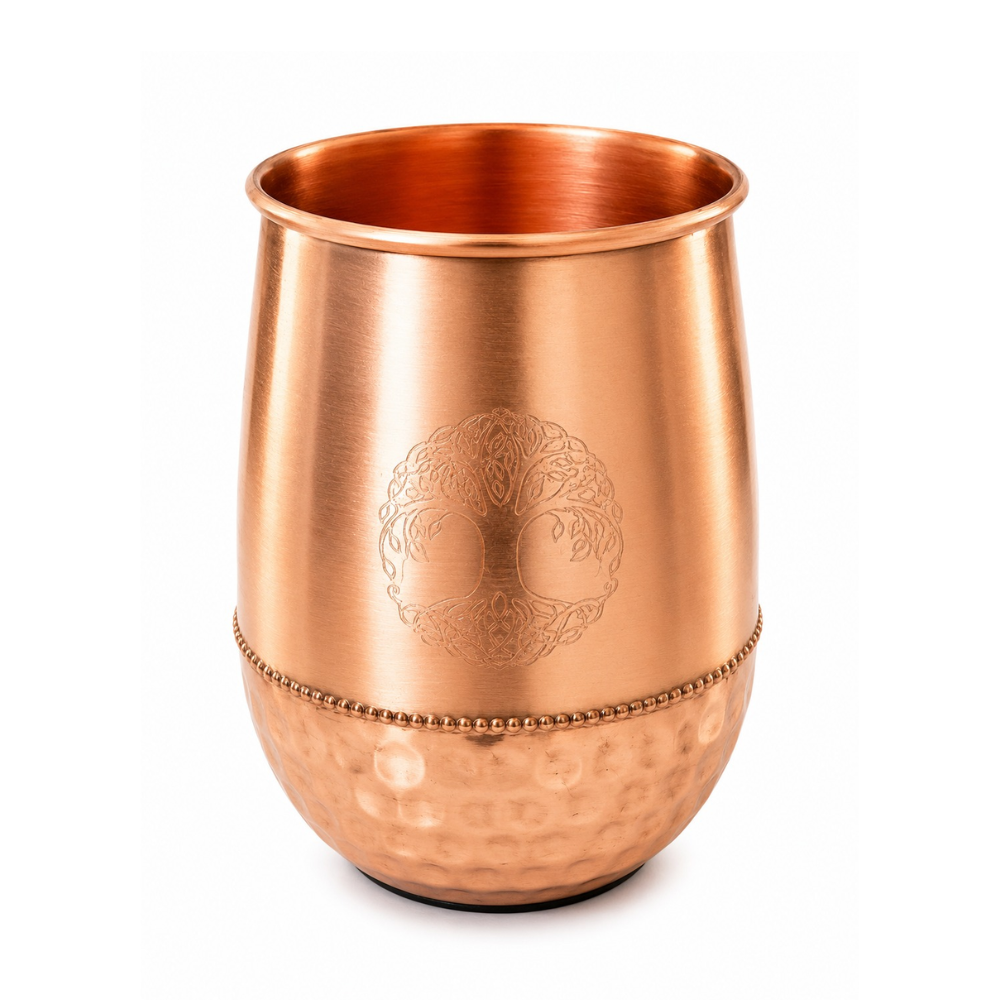Bicchiere in puro rame Tree of Life – 470 ml/125 g (pesante